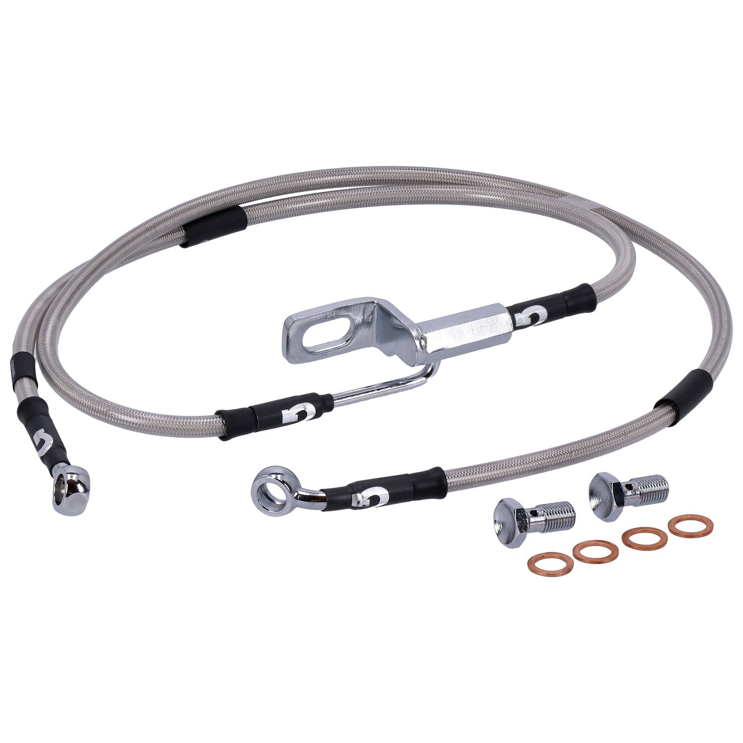 MCS by Goodridge brake line rear stainless clear coated