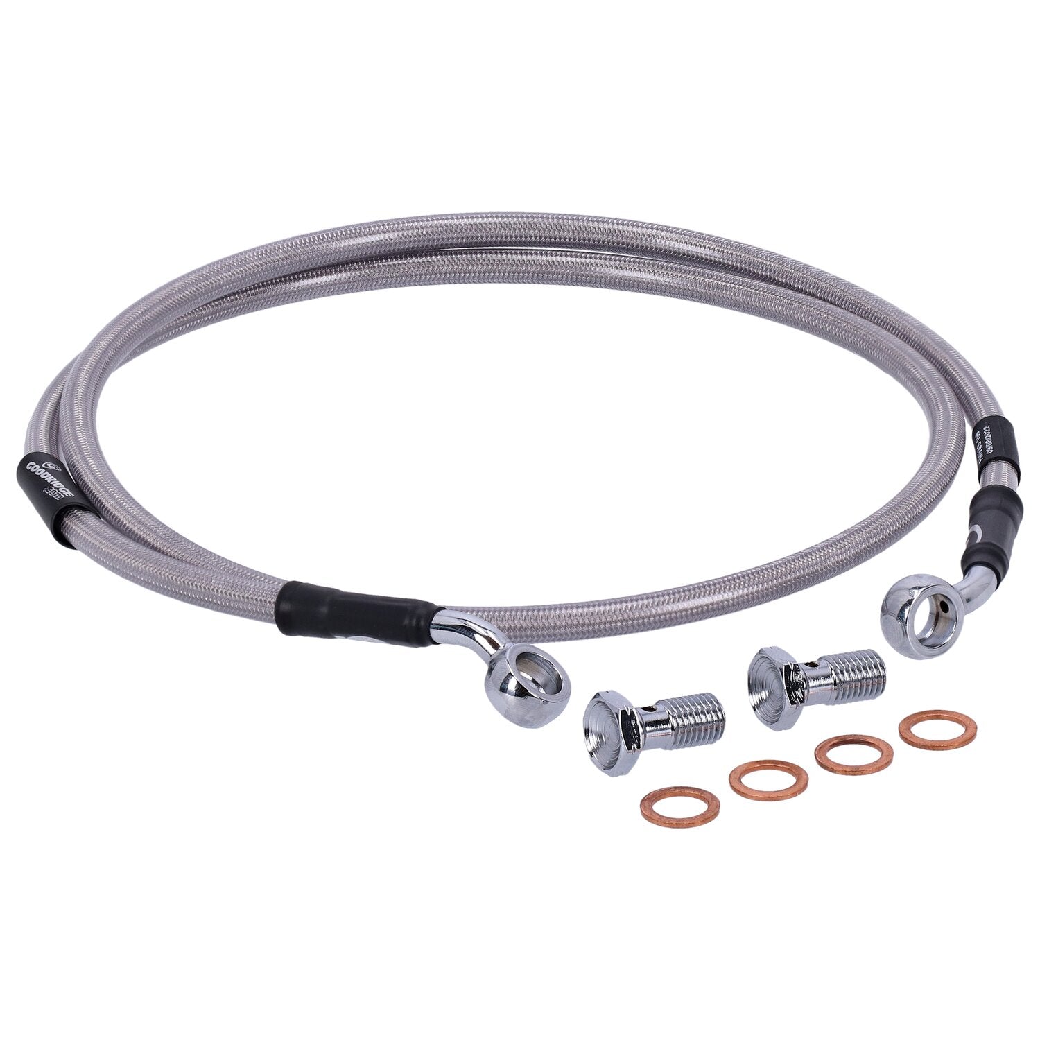 MCS by Goodridge brake line front stainless clear coated