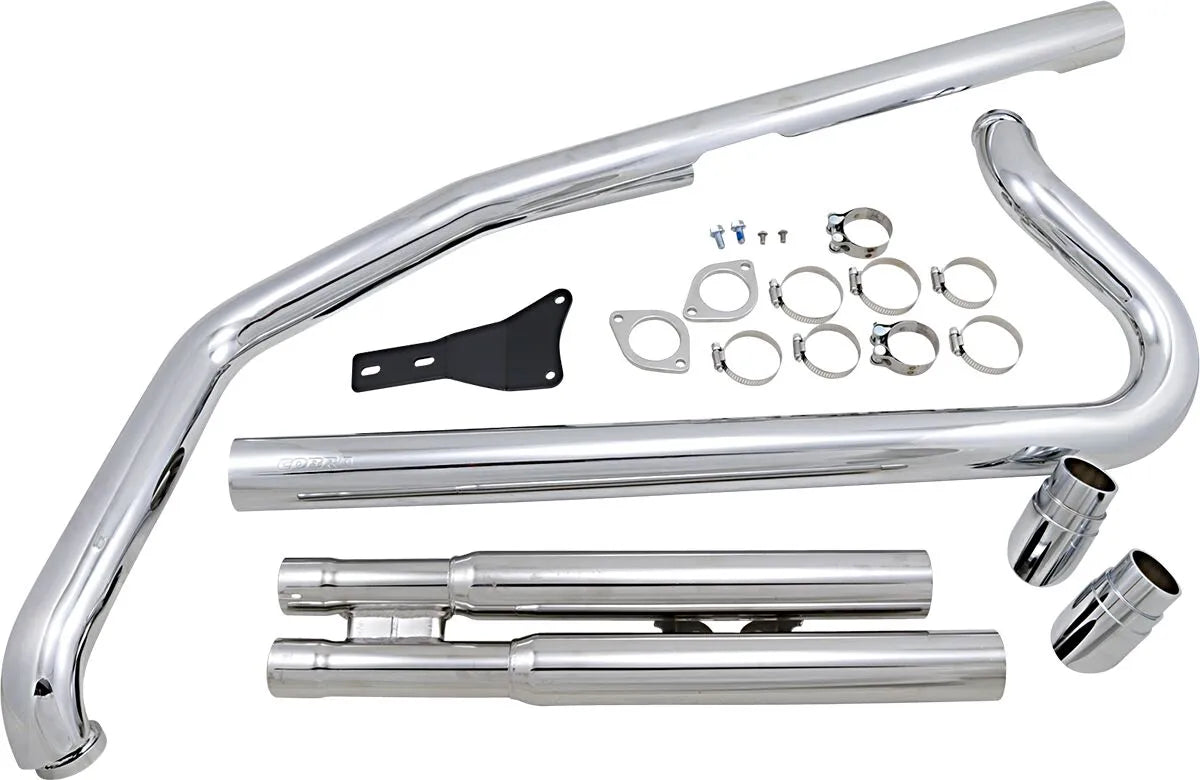Cobra Speedster Slashdown Exhaust System - Chrome 2-into-2