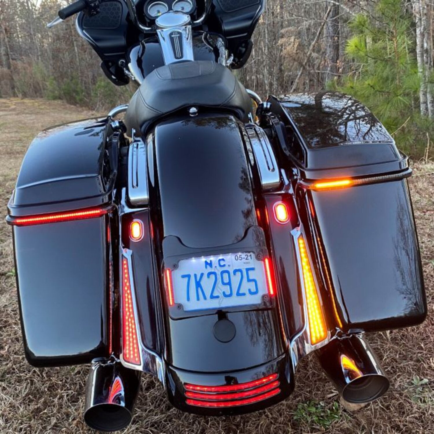Custom Dynamics Fascia LED rear panels for Touring - Chrome