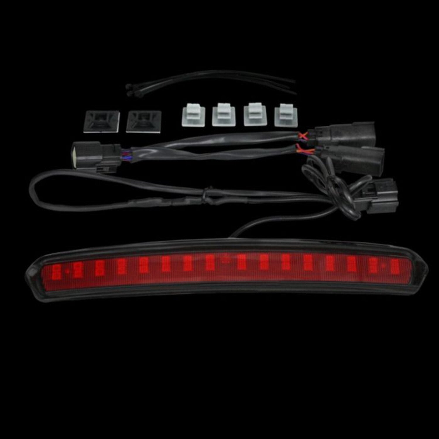Custom Dynamics Tour-Pak® lid light - Black red lens