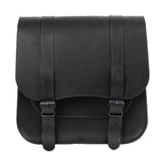 MCS single leather saddlebag 'Postman' - 30 liters - Black