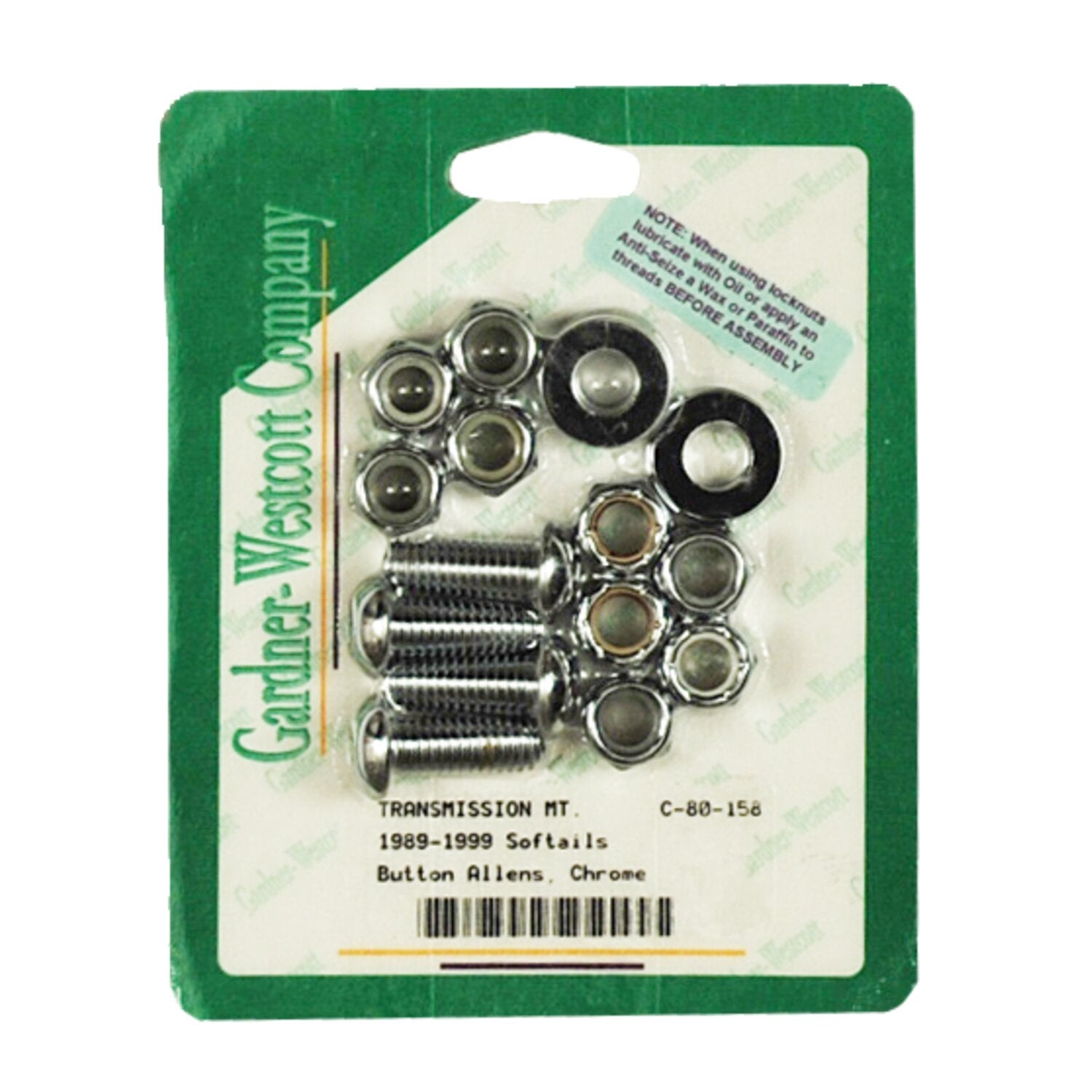Gardner-Westcott transmission mount kit button head - Chrome
