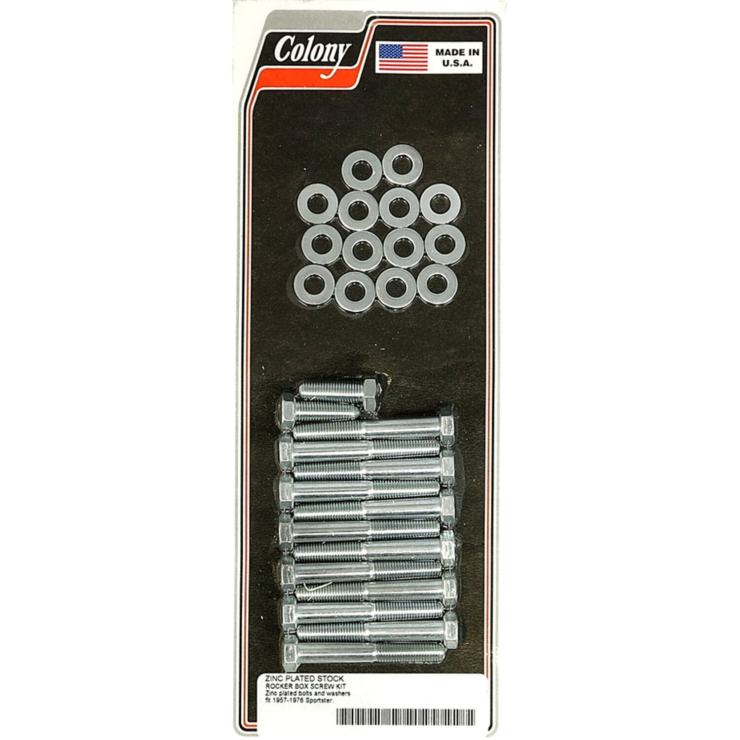 Colony Sportster rocker box bolt kit - Hex zinc