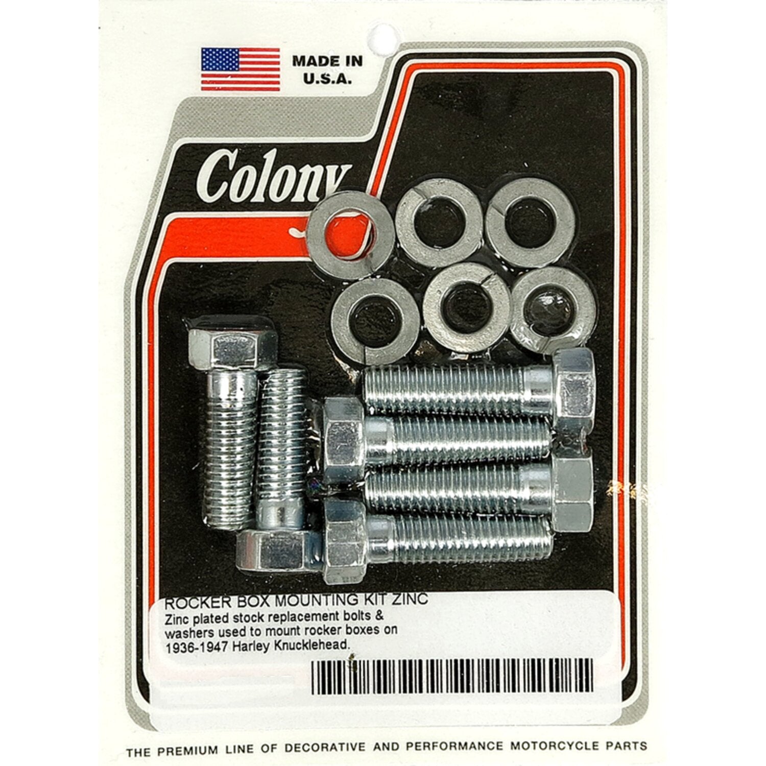 Colony Knuckle rocker box bolt kit - Zinc