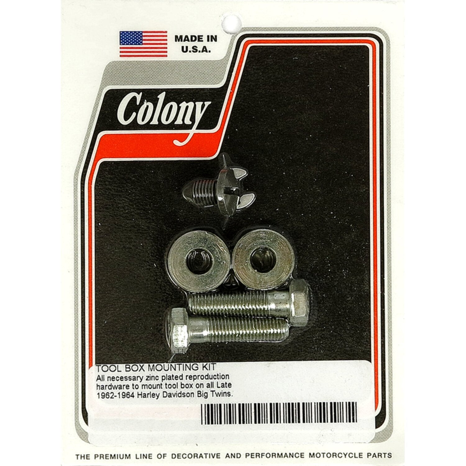 Colony L62-64 tool box mount kit - Zinc