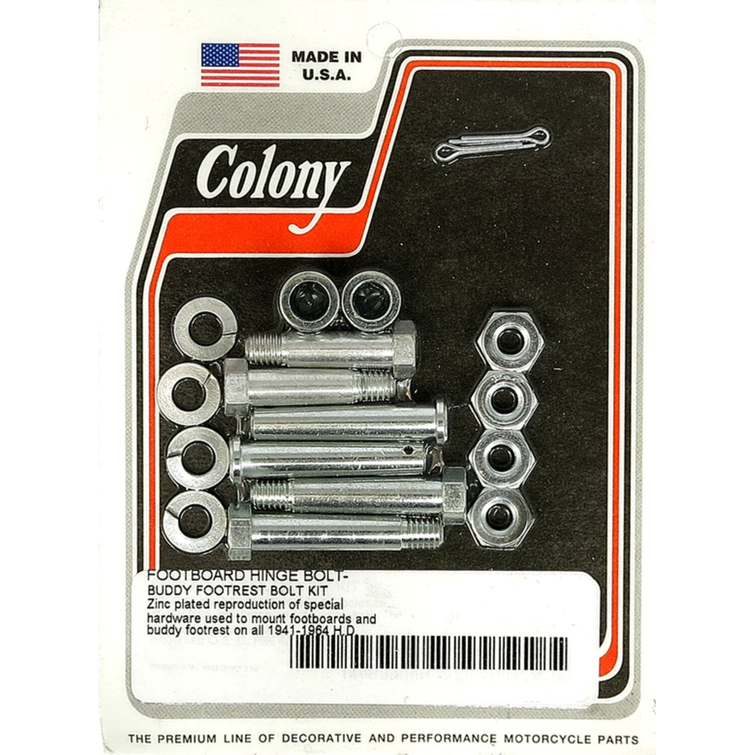 Colony floorboard and passenger peg mount kit - Zinc
