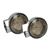 MCS 86-up style FL LED turn signals - Rear - Chrome