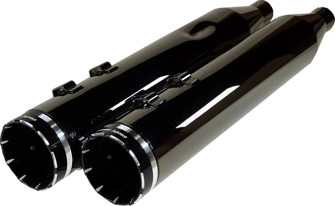 Khrome Werks 4-1/2" Hp-plus Slip-on Mufflers - Black Eclipse