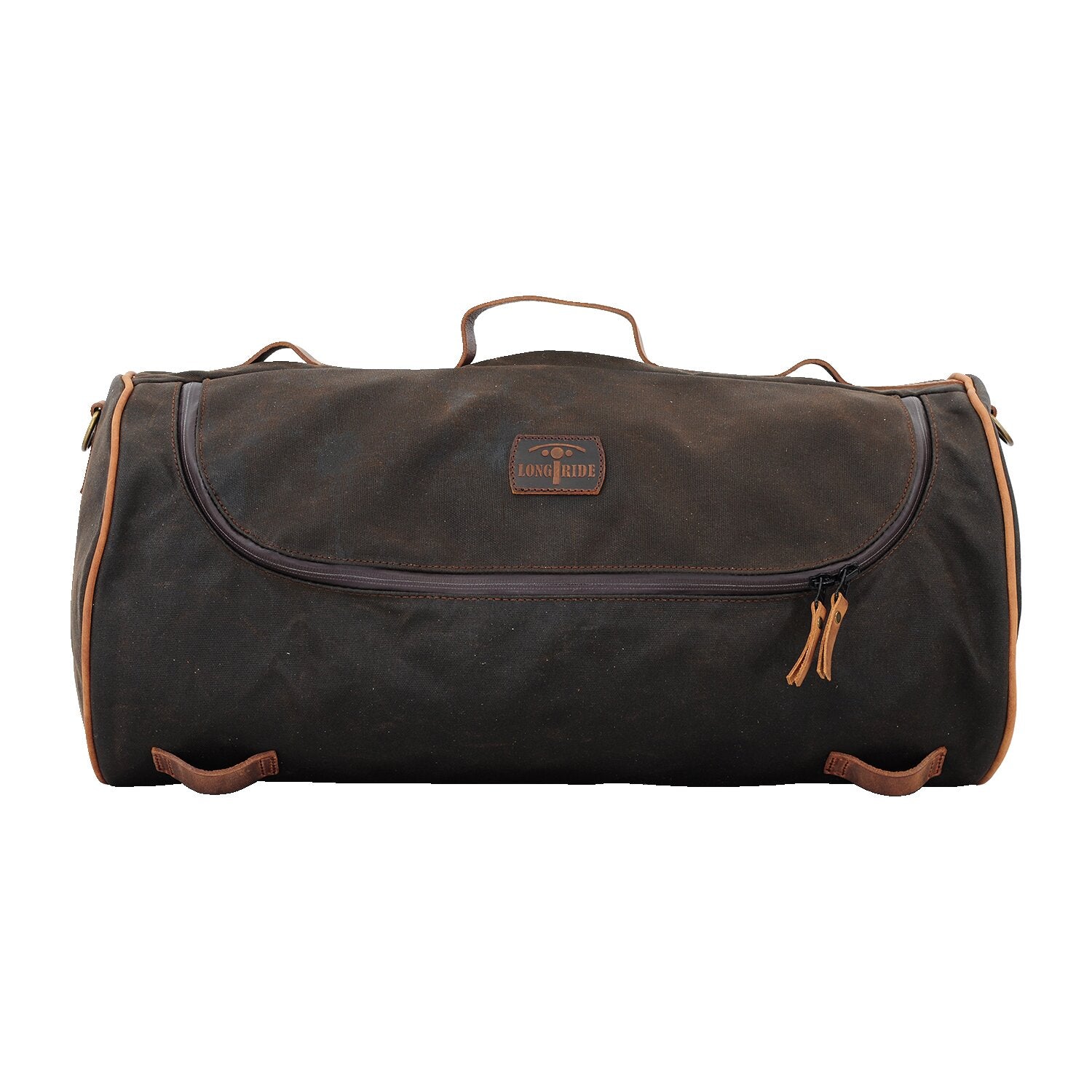 LongRide roll bag waxed cotton wide - Khaki wax