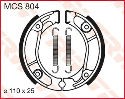 Trw Organic Brake Shoes - Superior Performance In Wet Conditions - Front & Rear