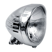 MCS 5-3/4" ribbed bullet headlamp with visor - Chrome
