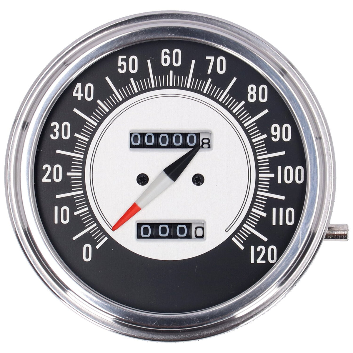 MCS FL speedometer '68-72 face' black/silver - 1:1 mph