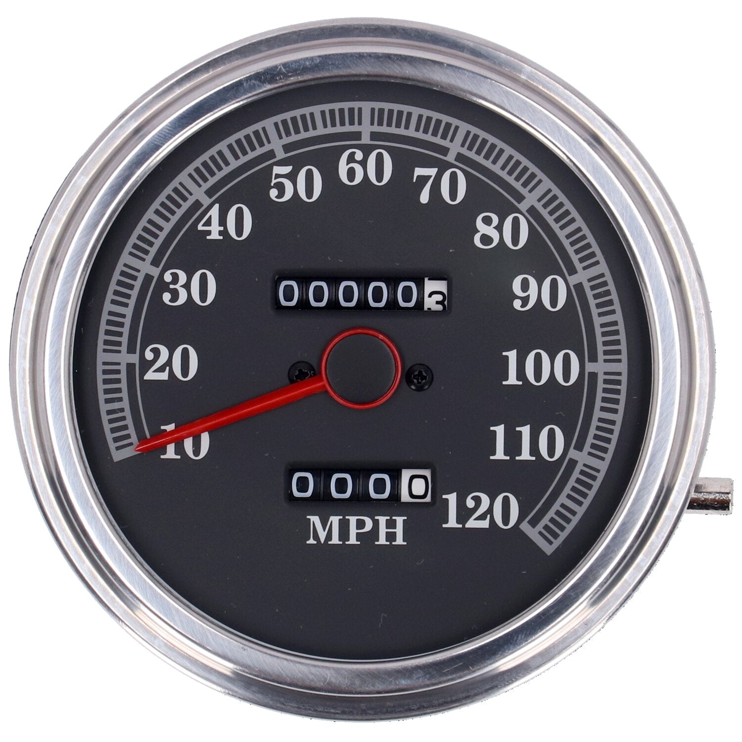 MCS FL speedometer '85-up face' black - 2:1 mph