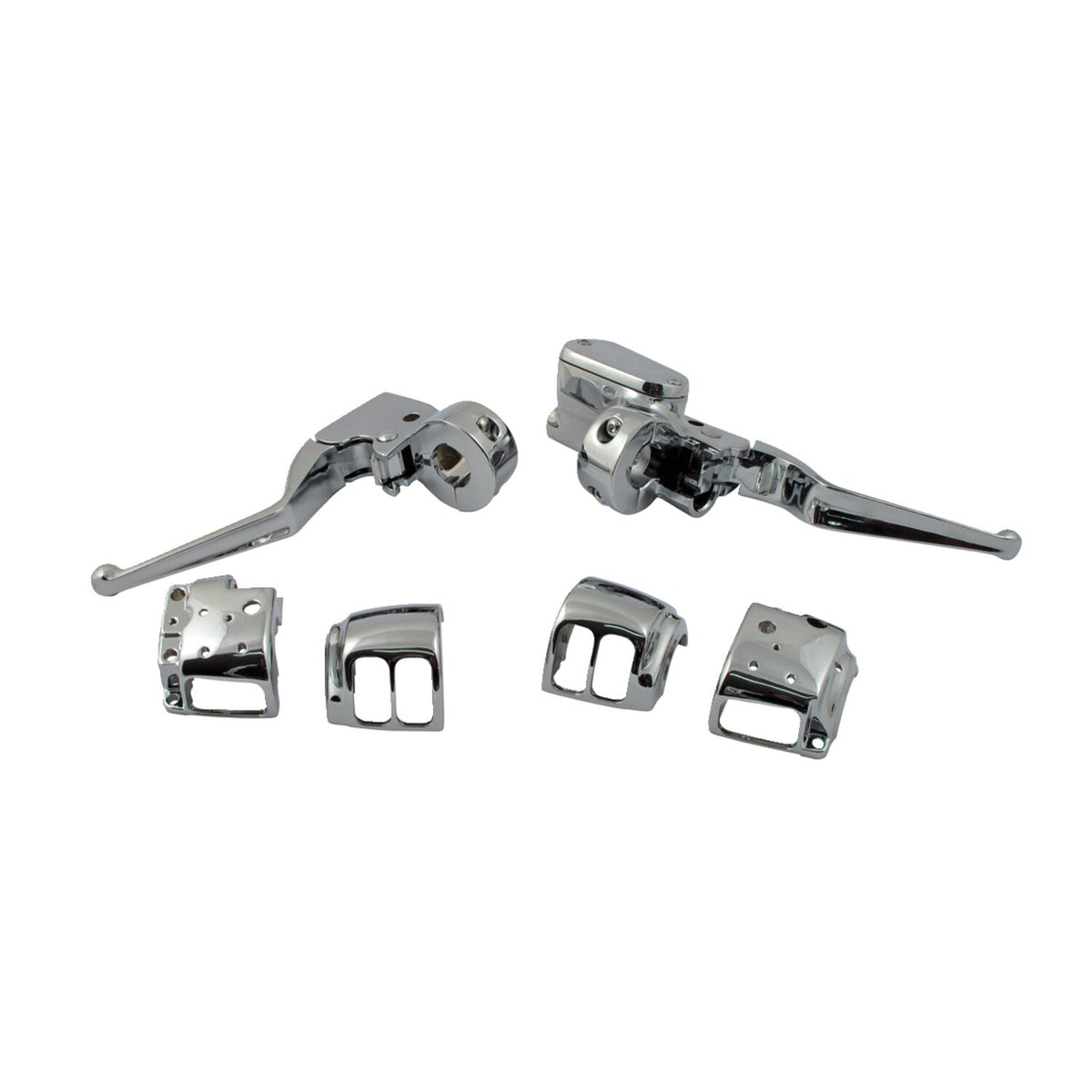 MCS Handlebar control kit chrome 14mm bore