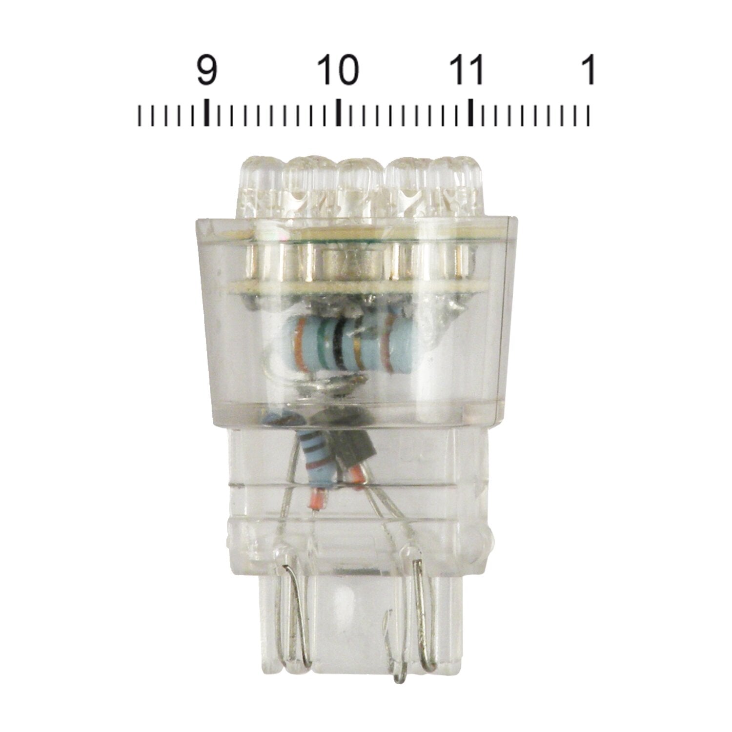 MCS LED wedge taillight/turn signal bulb #3157 base - White light