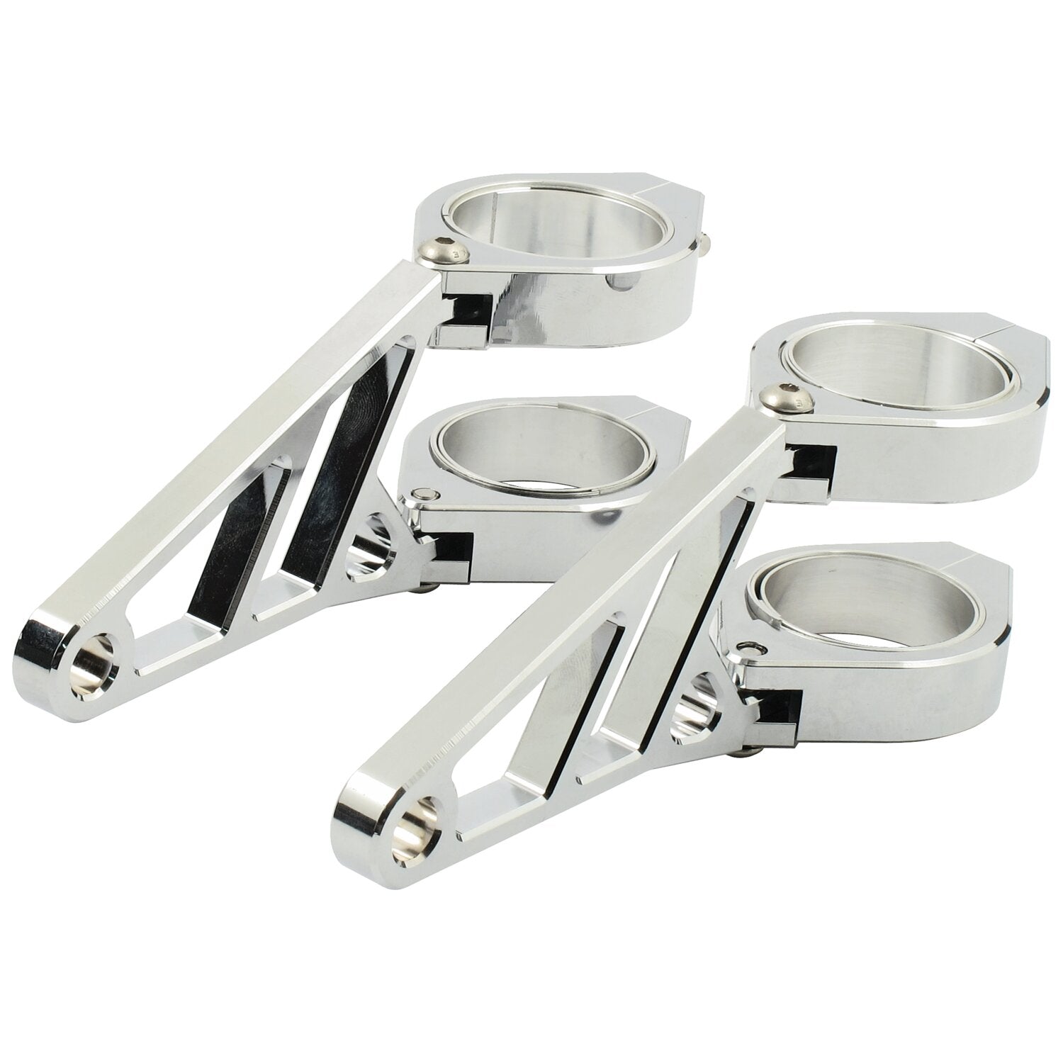 MCS Fingers adj - headlamp bracket assembly 50/52/54mm - Chrome