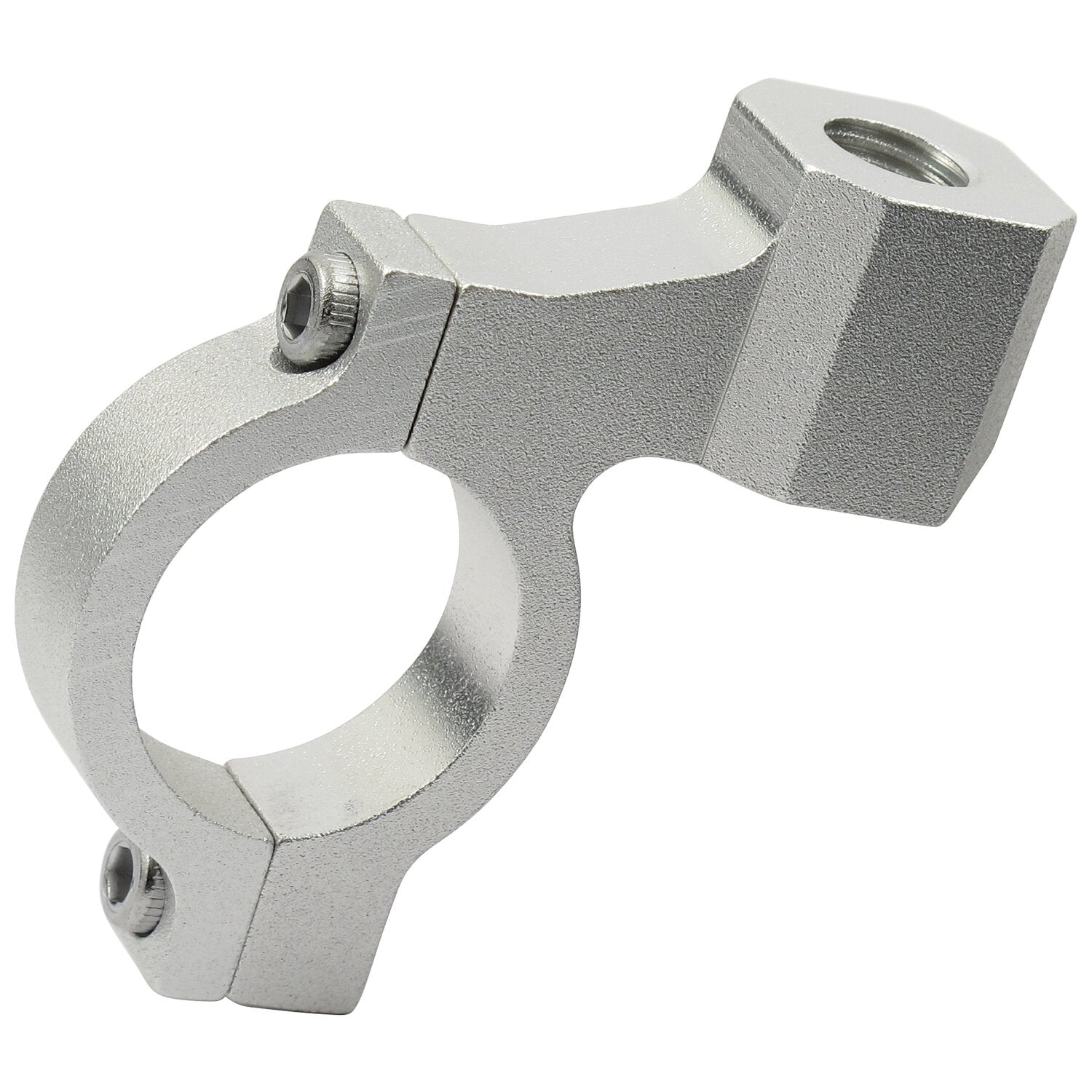 MCS Cnc mirror clamp 10mm threaded - Silver