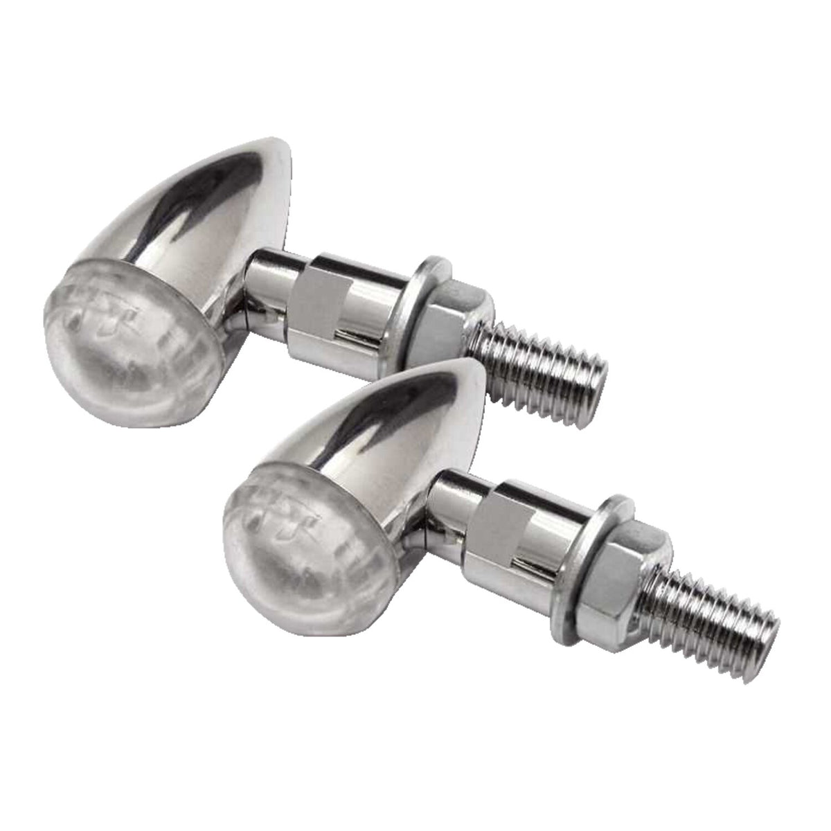 MCS PB2 LED turn signals chrome clear lens