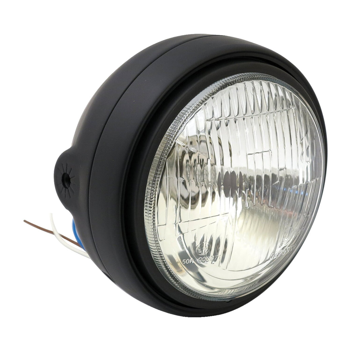 MCS Roadster 5-3/4" H4 headlamp - side mount - Black