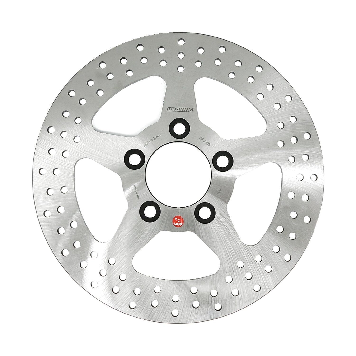 Braking solid drilled brake rotor 260mm rear
