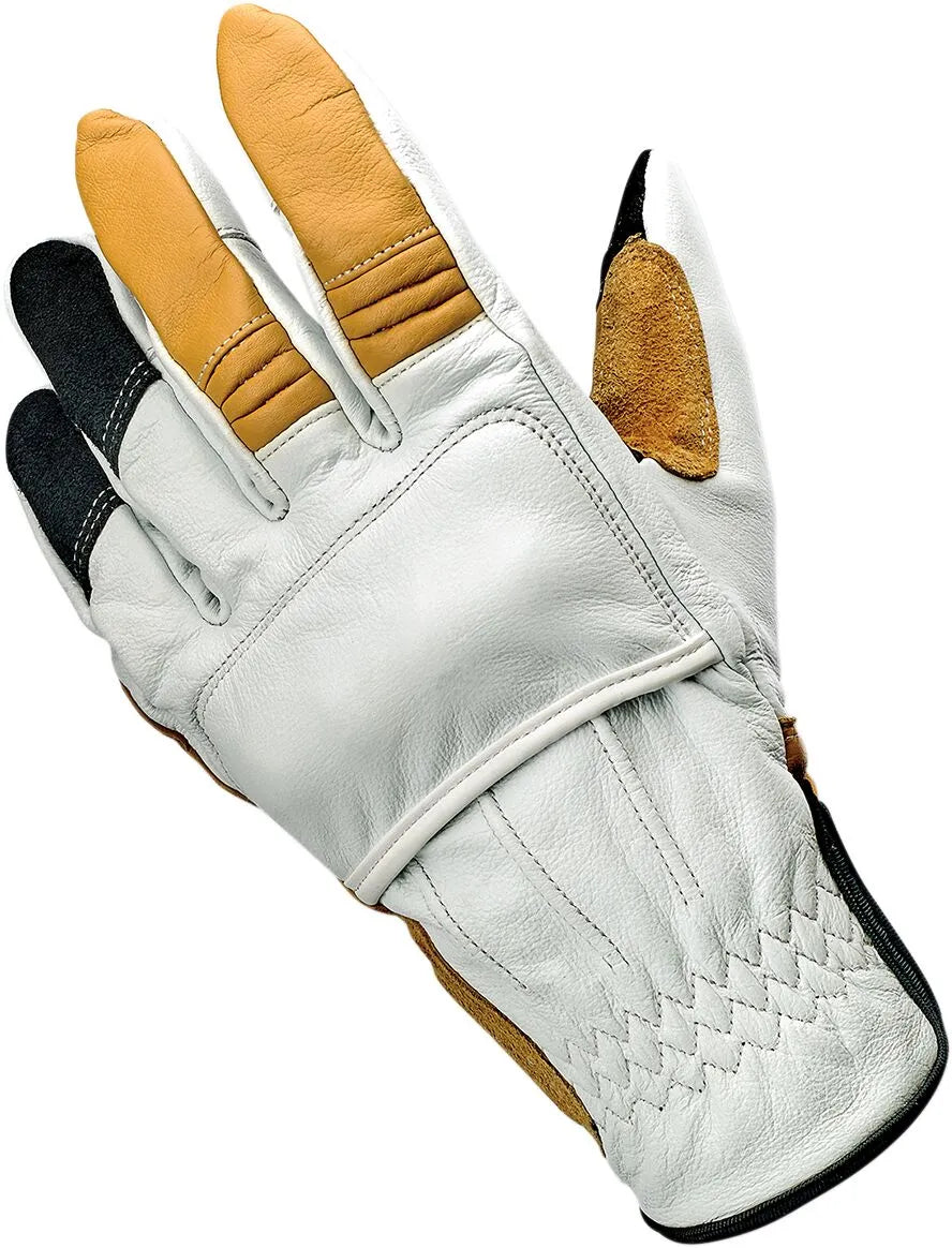 Biltwell Belden Gloves - Black/Light Gray/Golden Yellow