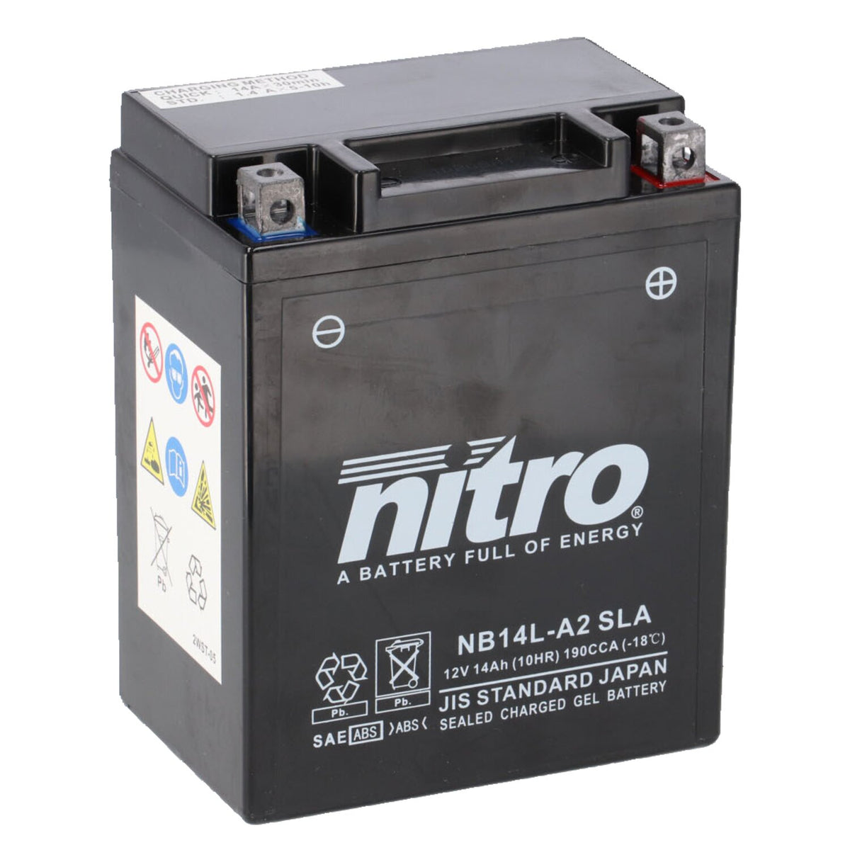 Nitro sealed AGM gel battery YB14L-A2 SLA