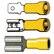 Standard Connectors slide-on terminal PVC crimp - Yellow 1/4" male - 25 stk