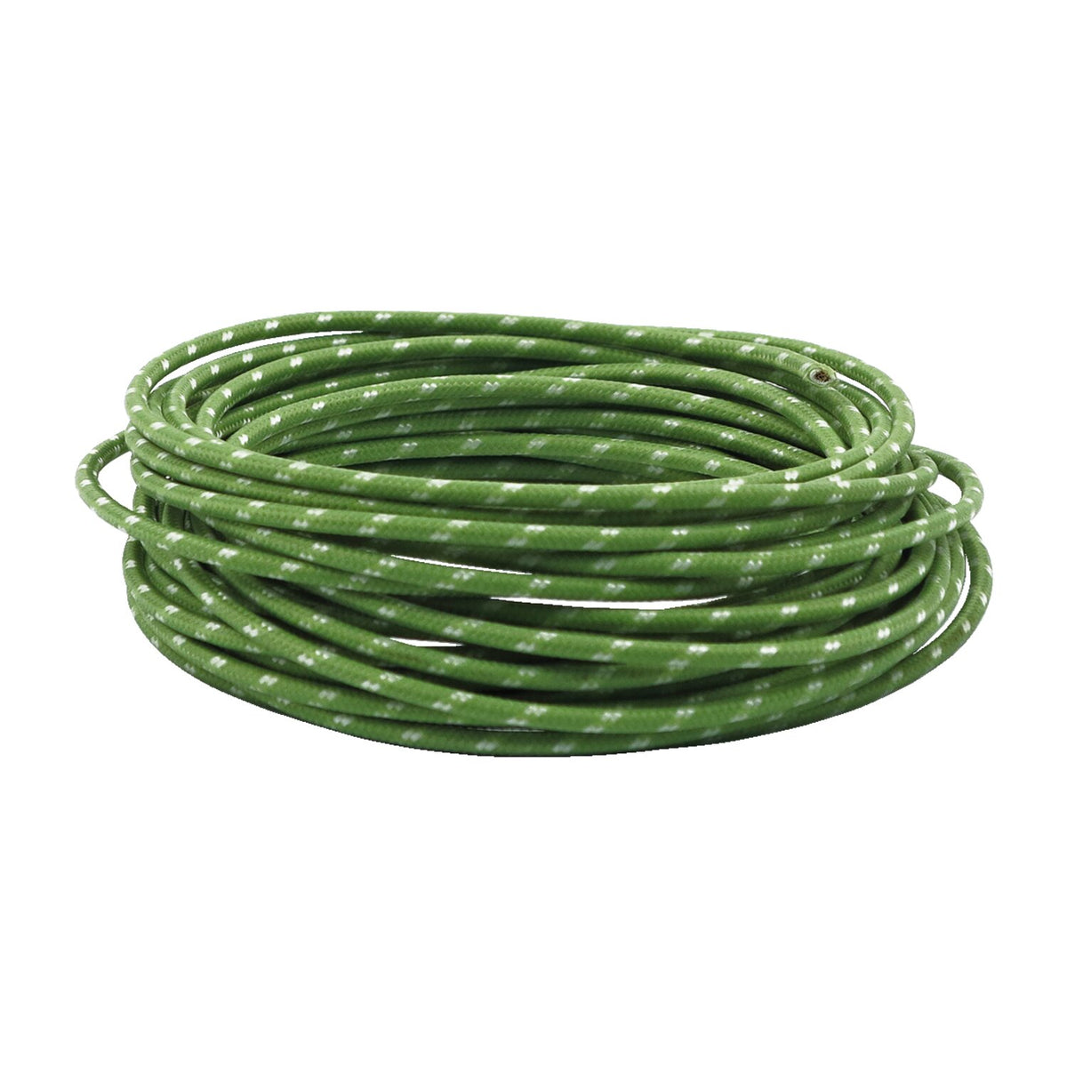 MCS Classic cloth covered wiring 25ft - roll - Green/white - 25 stk