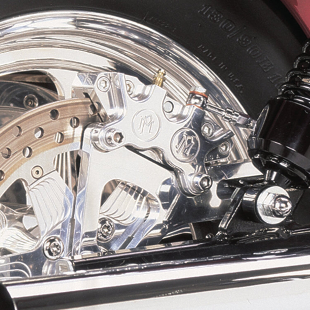 Performance Machine Rear 4-p caliper bracket 11.5" - Chrome