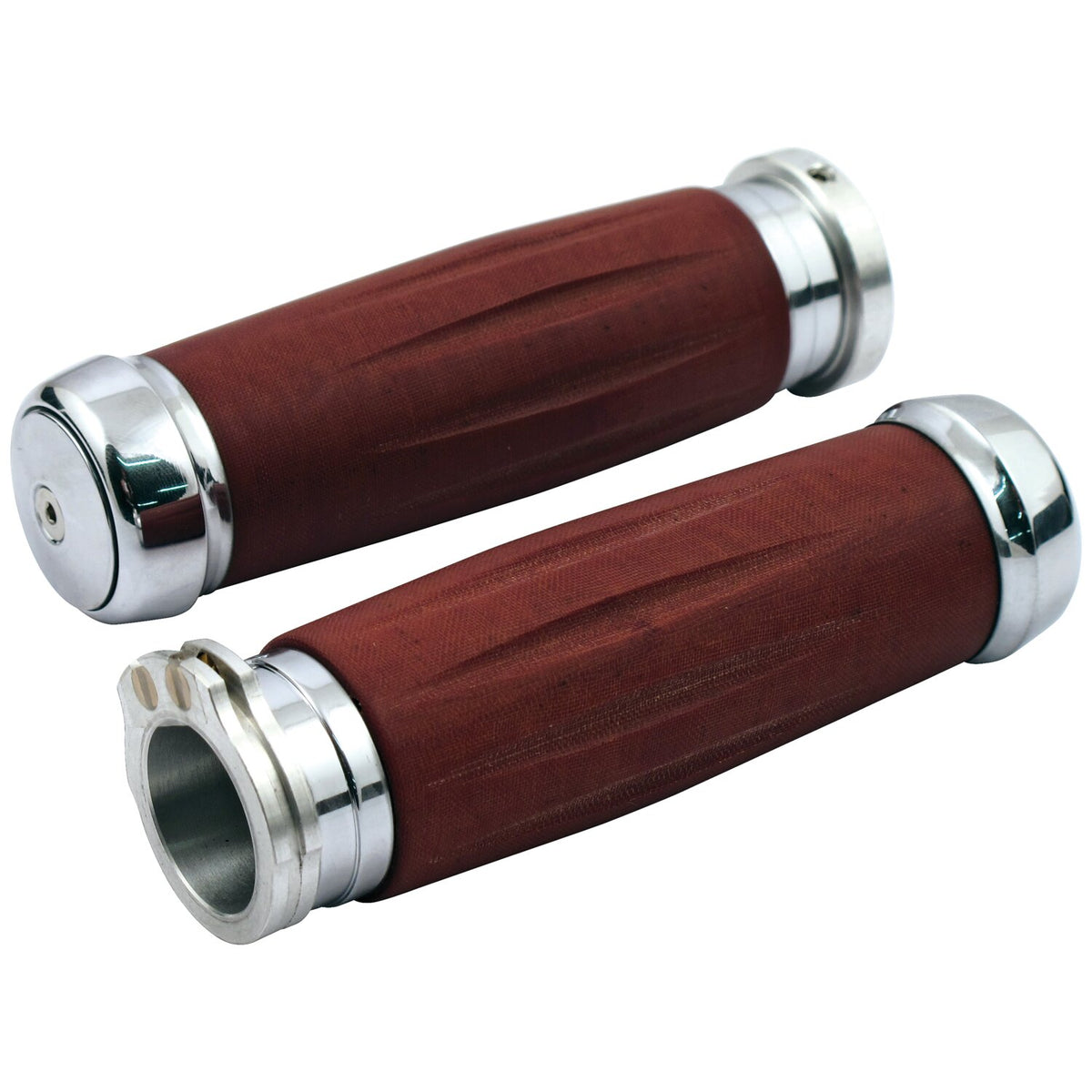 Riverside Custom Riverside Bakelite® retro handlebar grip set - Chrome