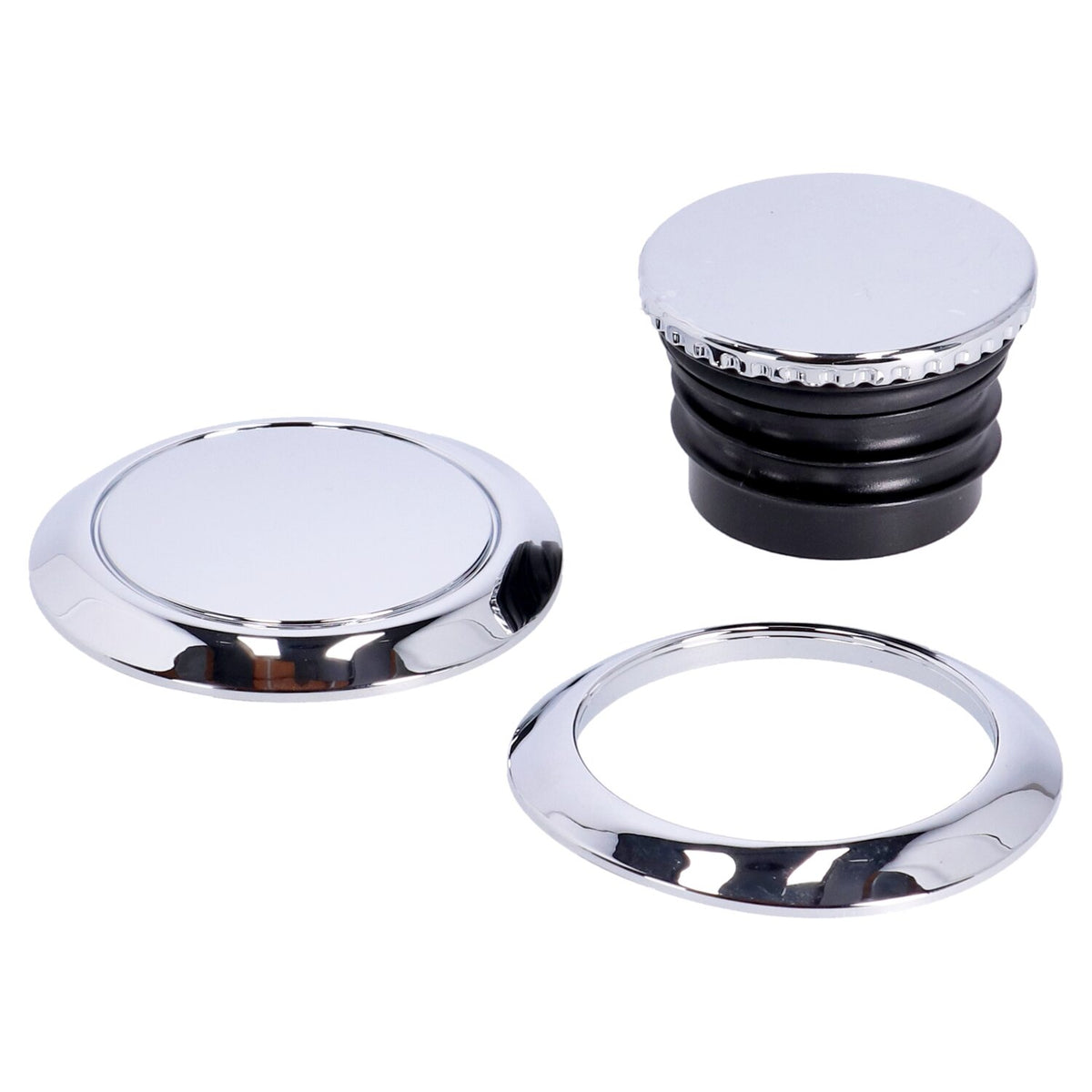 MCS Pop-up gas cap left & right set - Chrome