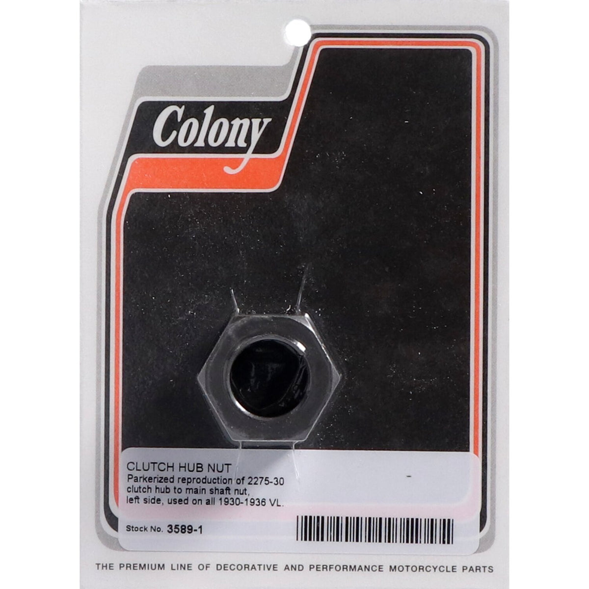 Colony clutch hub nut VL