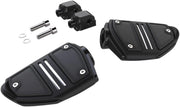 Ciro Twin Rail Foot Rests - Chrome & Black