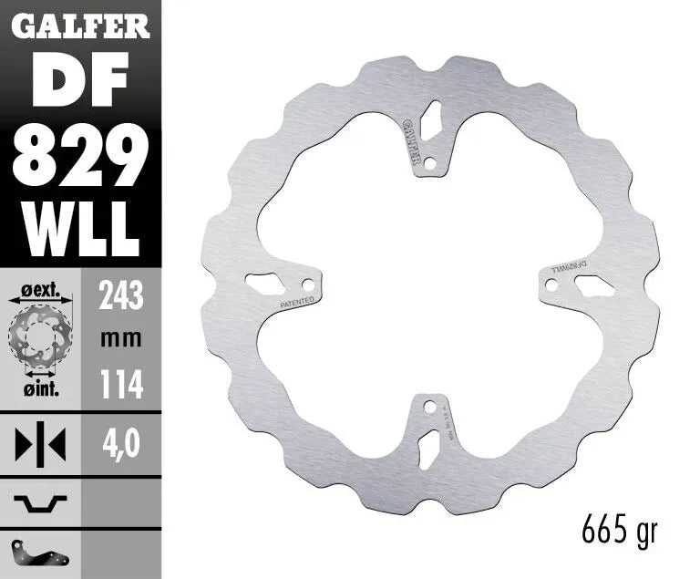 Galfer Wave Brake Rotor - High-performance Replacement - Rear