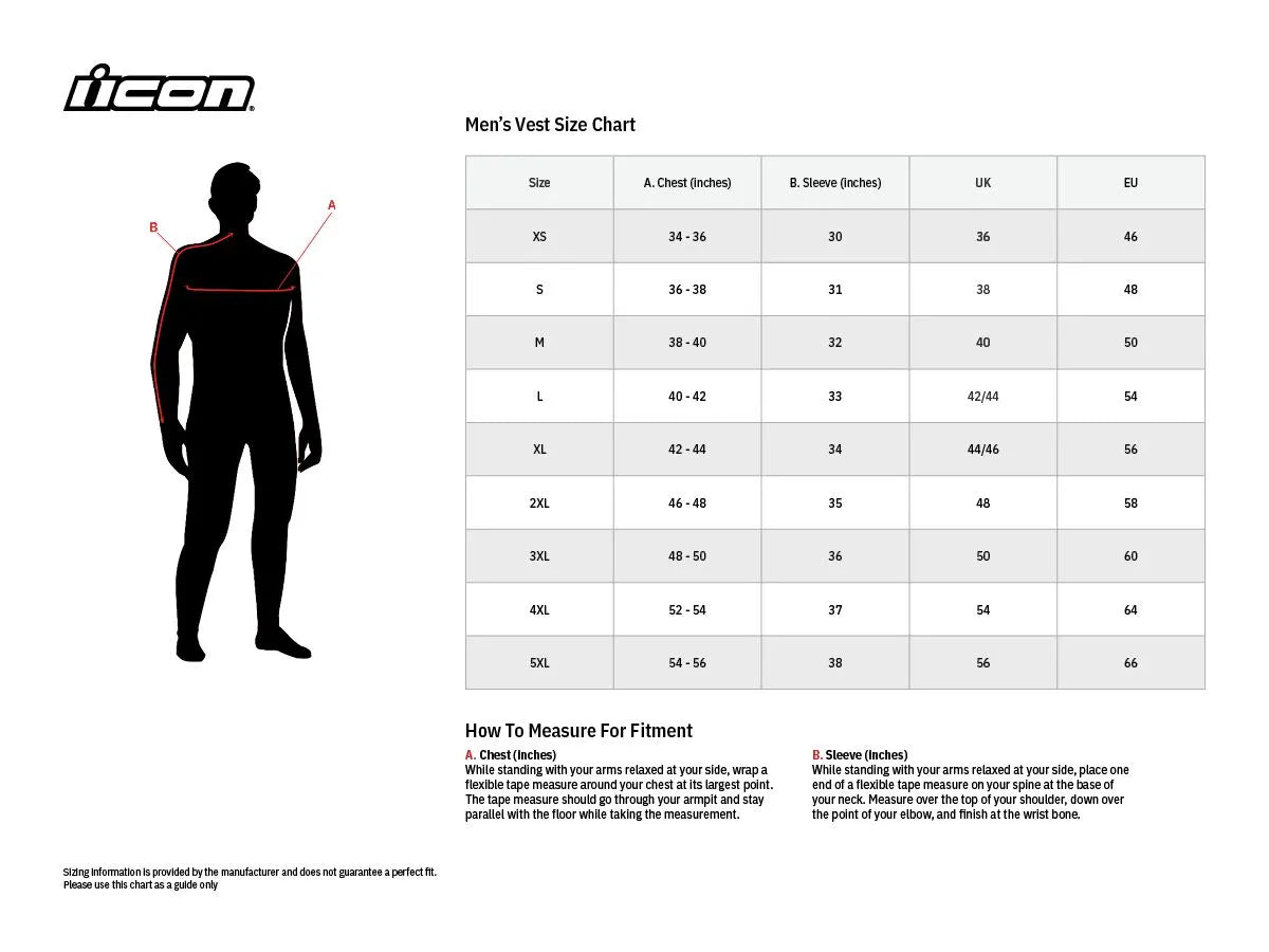 Icon Regulator™ D3o®ipped Leather Vest For Motorcycle Riders - Black