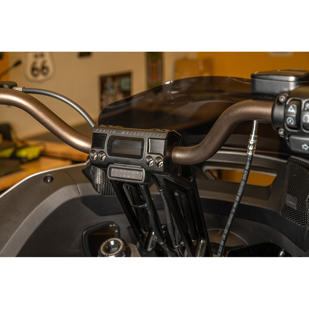 Kodlin Fastback risers for OEM digital speedo - 10" - Black