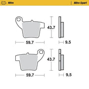 Moto-master Nitro Sport Brake Pads - Sintered Metal - Rear