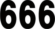 Factory Effex Pro Numbers - Black 8" Plate Graphic