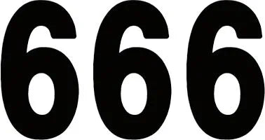 Factory Effex Pro Numbers Plate Graphic - 4" Black Vinyl