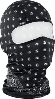 Zan Headgear Polyester Balaclava Paisley Black