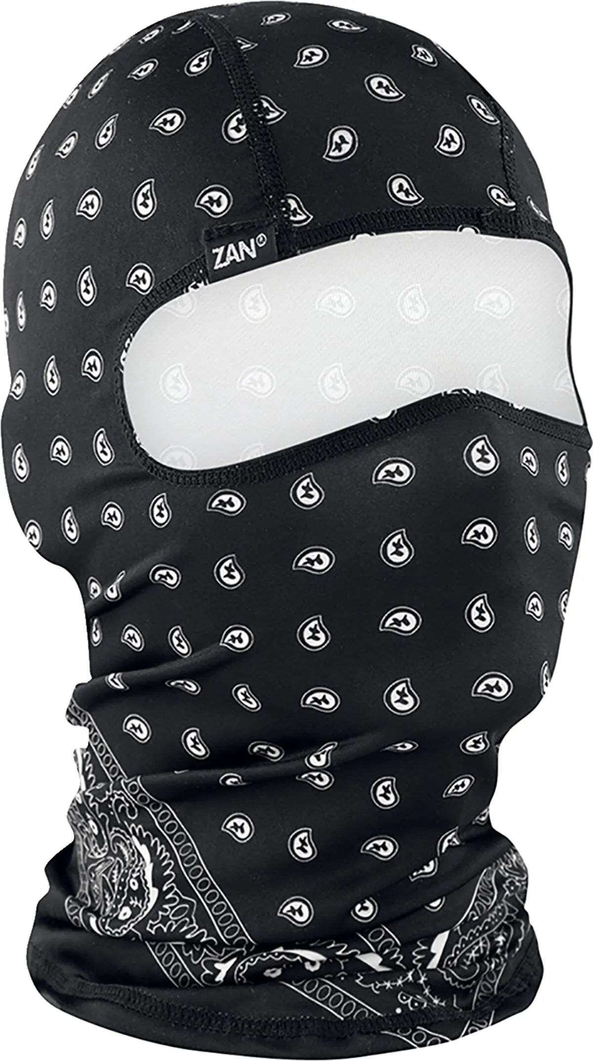 Zan Headgear Polyester Balaclava Paisley Black