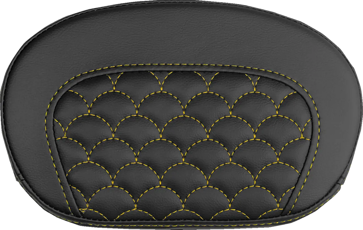 Saddlemen Mini Contour Sissy Bar Pad DS Gold Stitch