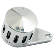 MCS Crankcase breather filter slotted - Chrome