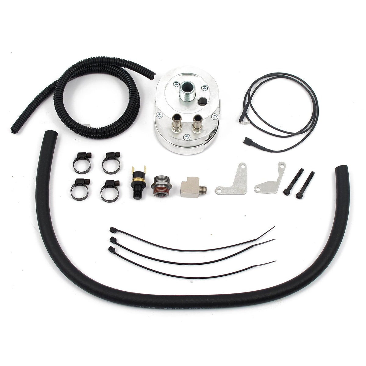 Jagg oil cooler kit - Low mount - Horizontal - 10 row - Fan