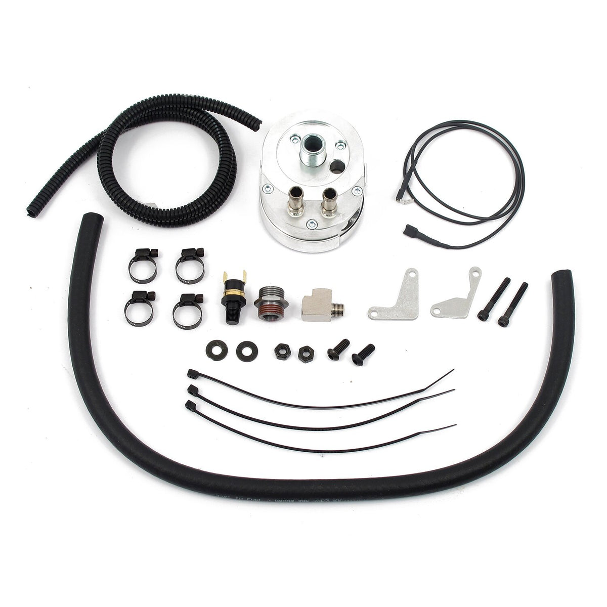 Jagg oil cooler kit - Low mount - Horizontal - 10 row - Fan