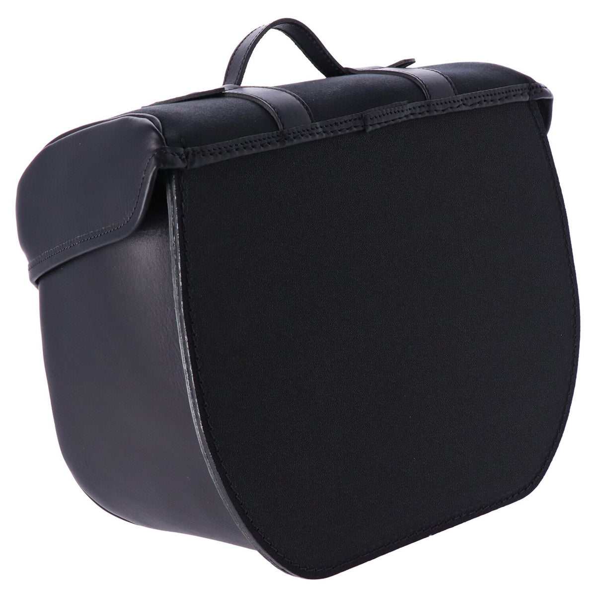 Longride click-on Retro saddlebag waxed cotton - Black