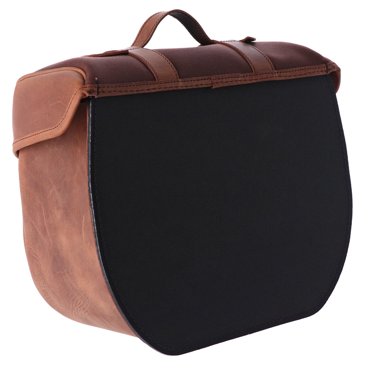 Longride click-on Retro saddlebag waxed cotton - Brown