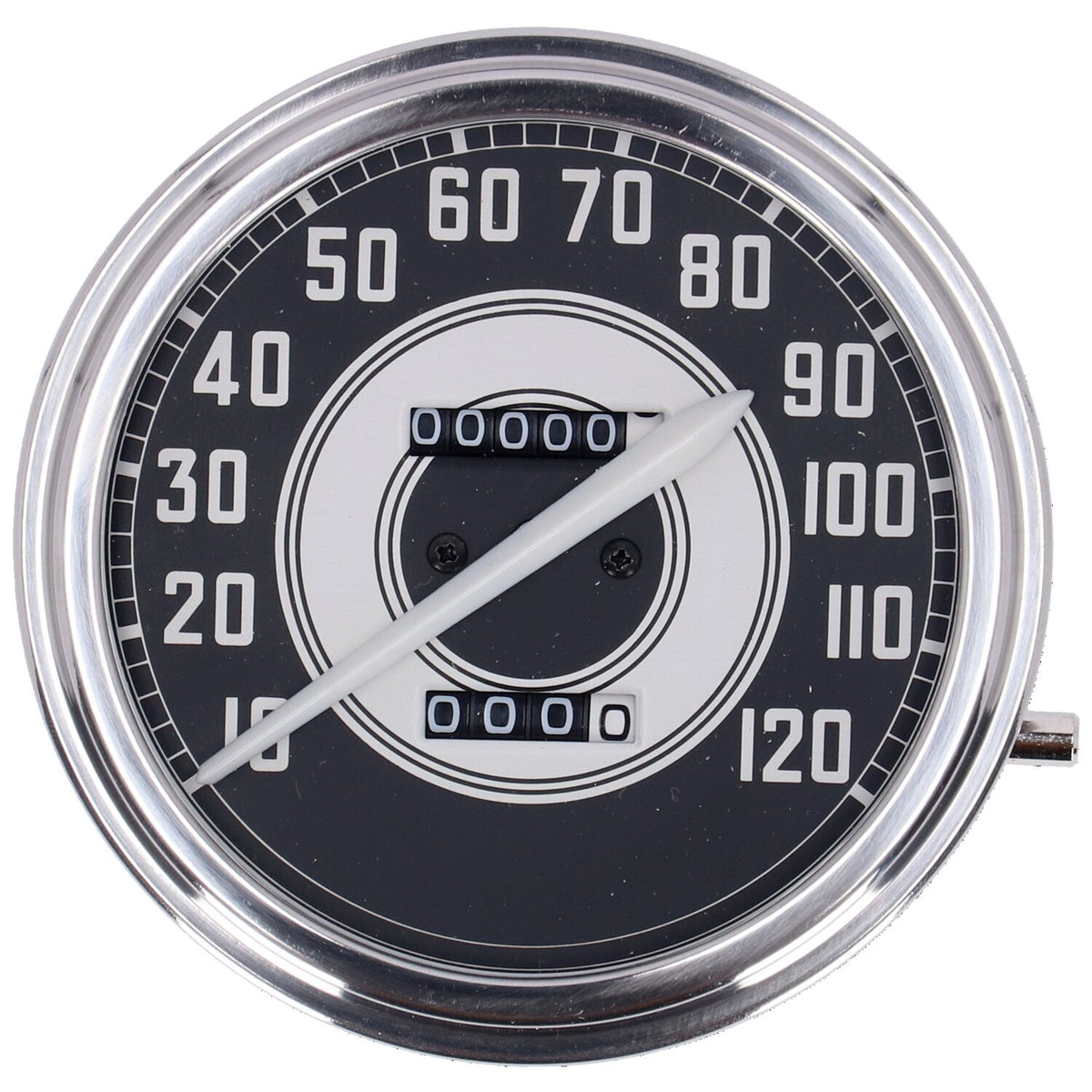 MCS FL speedometer '41-45 face' silver/black - 2:1 mph