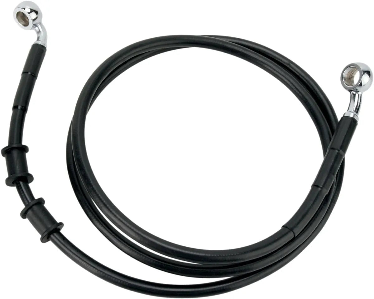 Drag Specialties Extended Black Vinyl Brake Line Kit